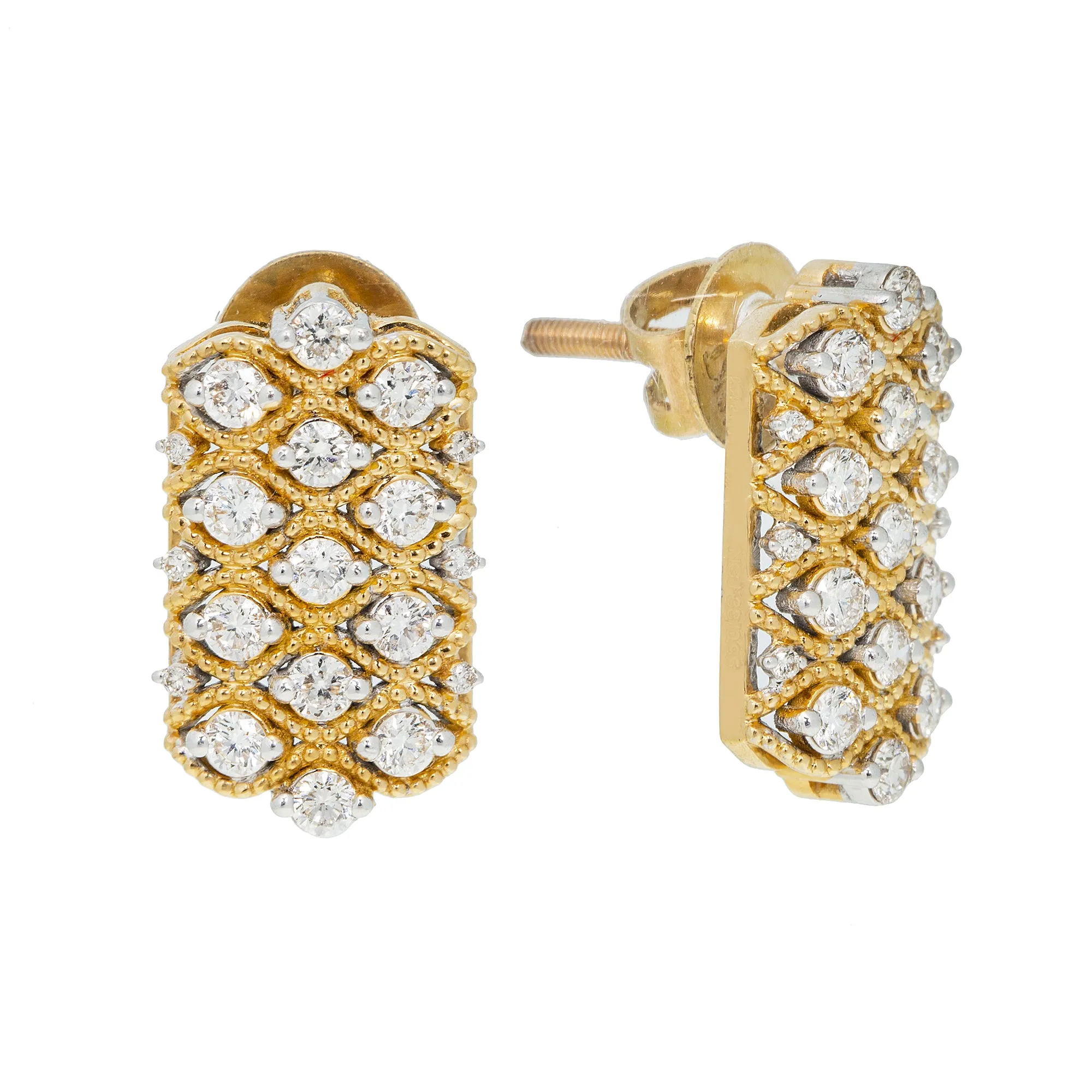 18K Yellow & White Gold Diamond Pendant Set (11.5gm)