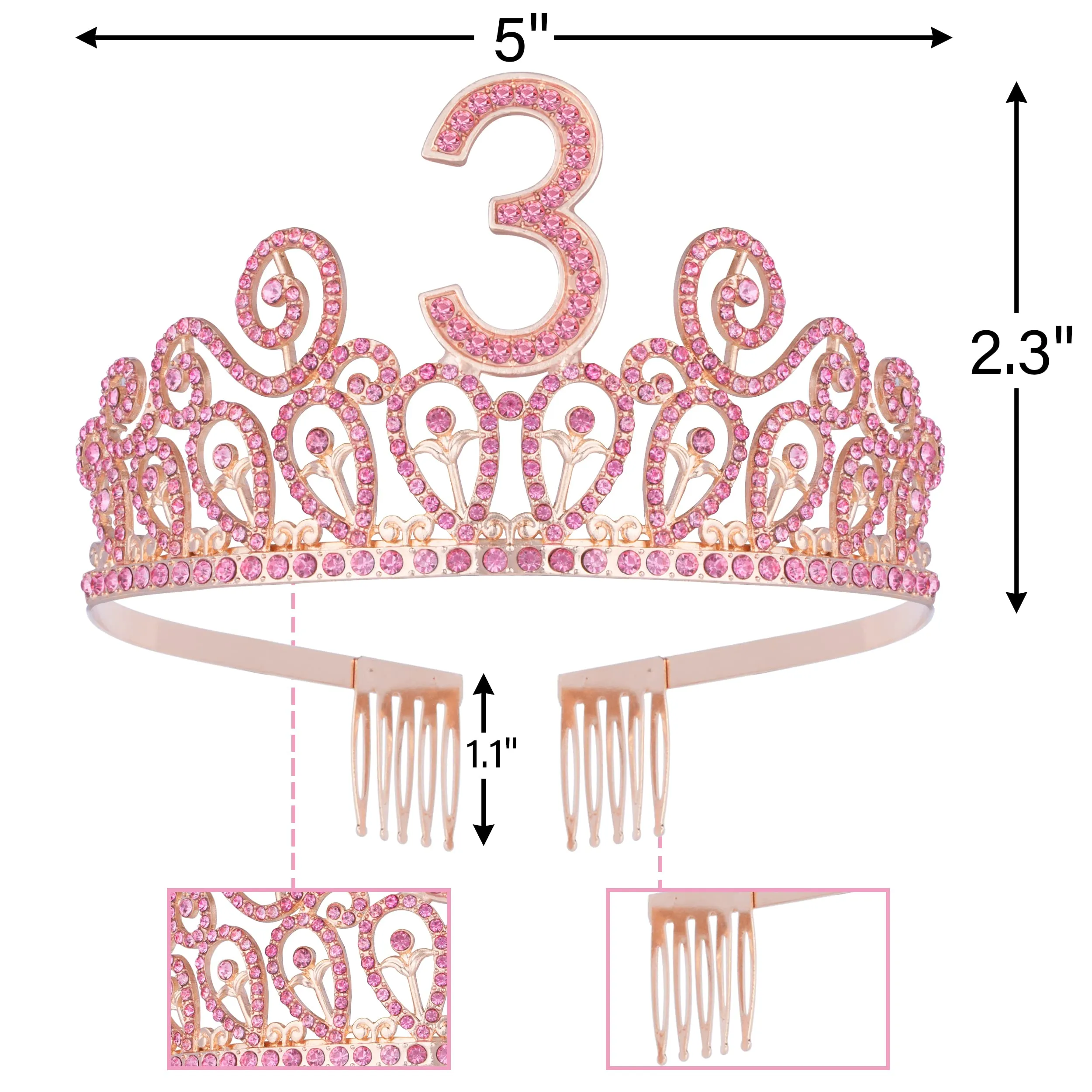 3rd Birthday, 3rd Birthday Decorations for Girls, 3rd Birthday Girl, 3rd Birthday Tiara