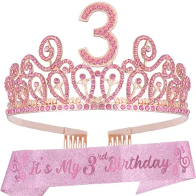 3rd Birthday, 3rd Birthday Decorations for Girls, 3rd Birthday Girl, 3rd Birthday Tiara
