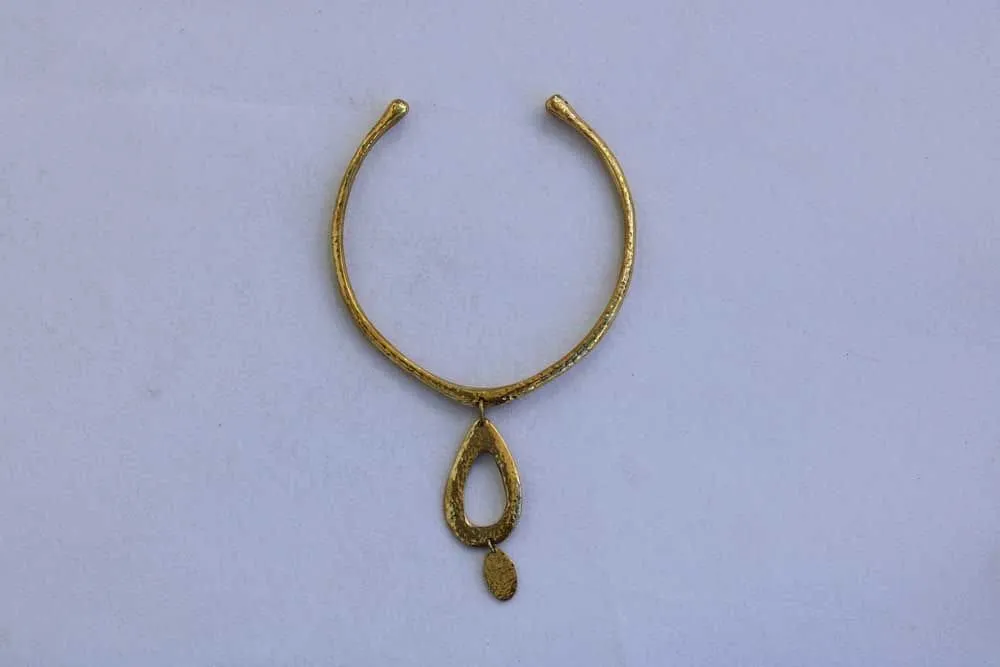 African Brass Necklace, Brass Jewelry, Gift for her, Moms gift, Boho Necklace, Christmas gift