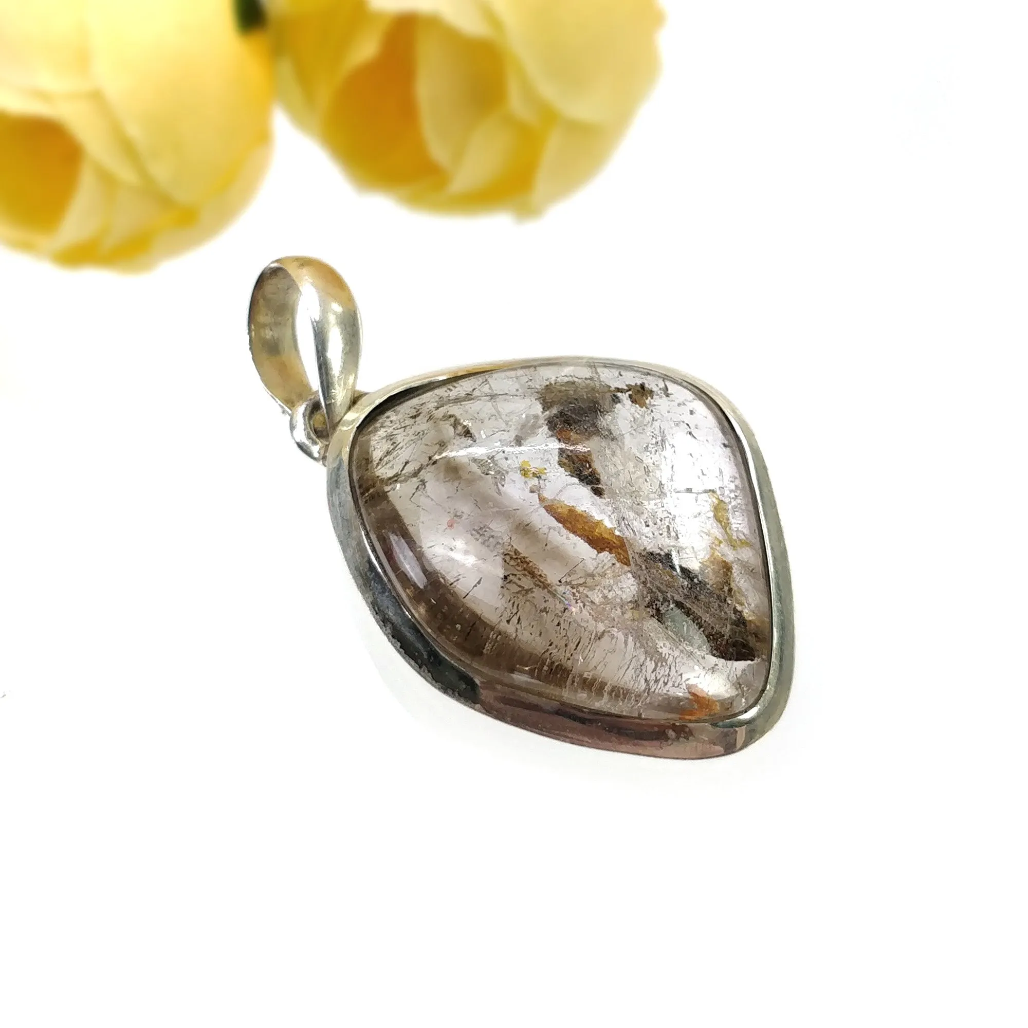 AMETHYST Gemstone 925 Sterling Silver Pendant : 16.27gms Natural Untreated Purple Amethyst Cabochon Bezel Set Pendant 2"