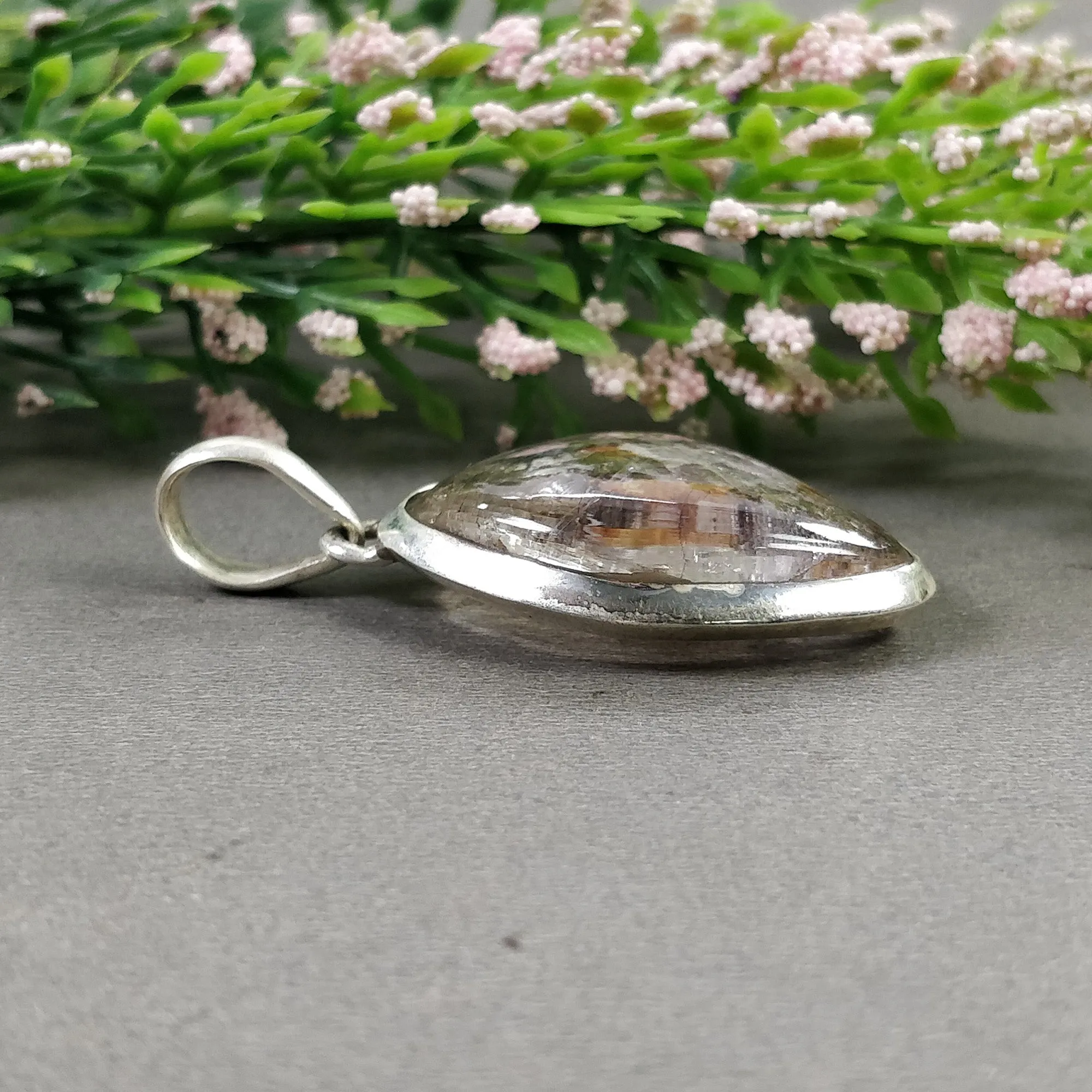 AMETHYST Gemstone 925 Sterling Silver Pendant : 16.27gms Natural Untreated Purple Amethyst Cabochon Bezel Set Pendant 2"
