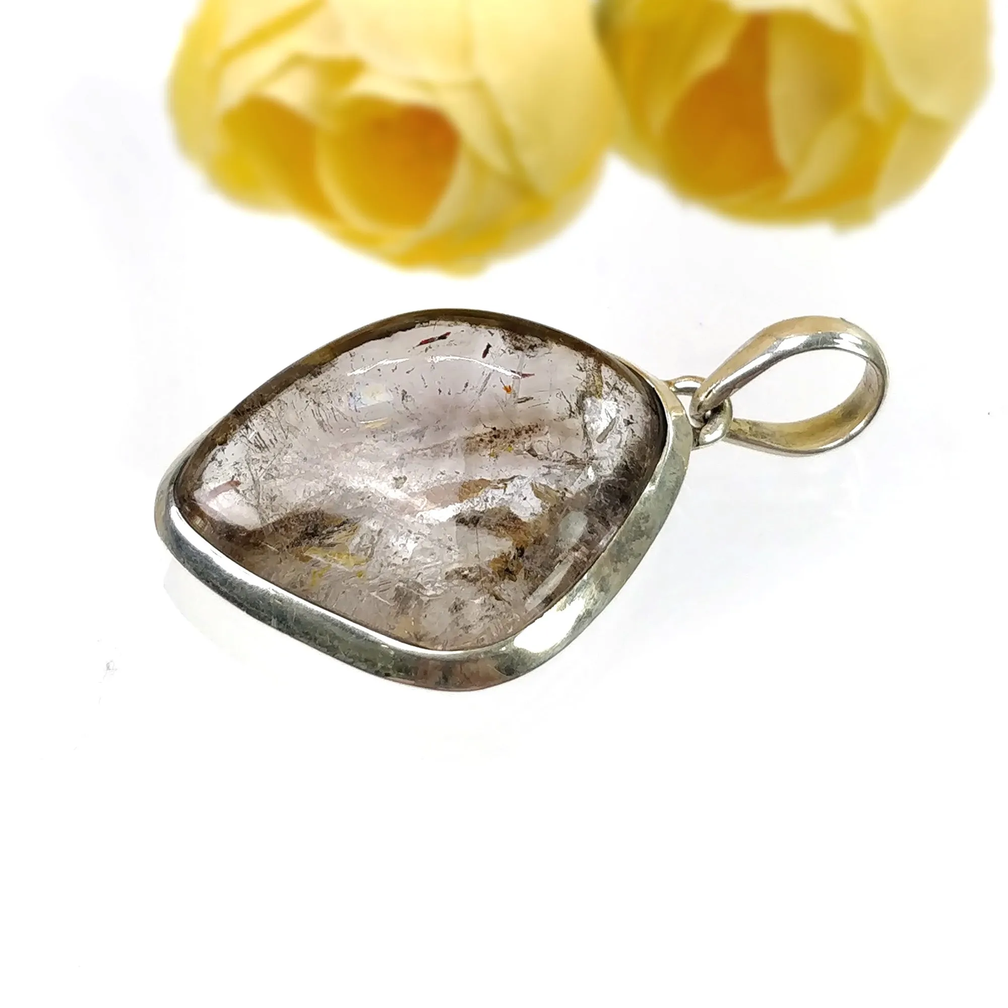 AMETHYST Gemstone 925 Sterling Silver Pendant : 16.27gms Natural Untreated Purple Amethyst Cabochon Bezel Set Pendant 2"