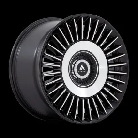 Asanti ABL-40 Tiara 22X9 5X112 5X120 35mm Satin Black With Bright Machined Face