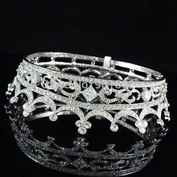 Austrian Rhinestone Crystals Round Flower Little Girl Tiara Crown SHA8577