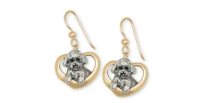 Bichon Frise Earrings Jewelry Gold Vermeil Handmade Dog Earrings BF5-EVM