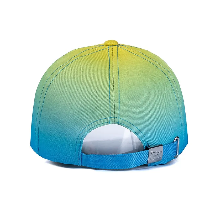 Brand Gradient Hats For Women Fashion Letter Embroidered Bright Baseball Cap Adjustable Outdoor Female Streetwear Hat