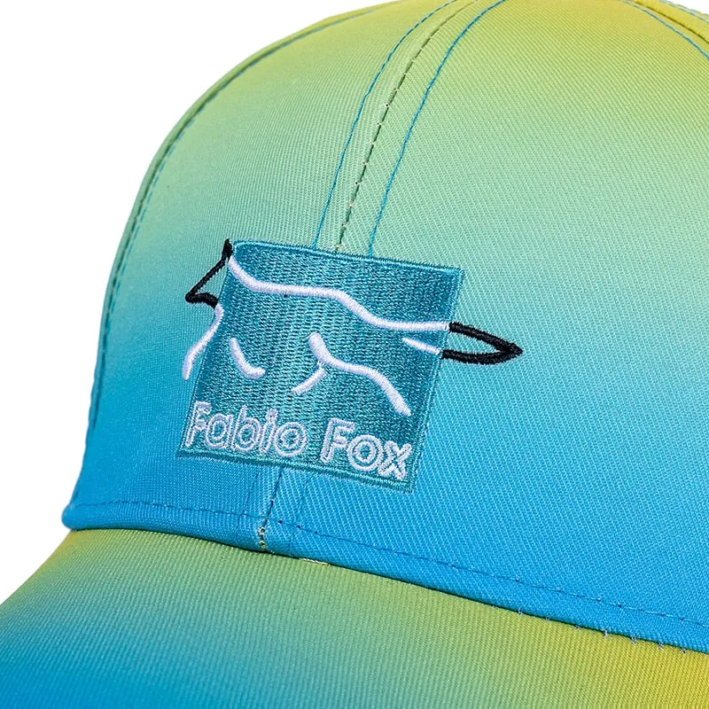 Brand Gradient Hats For Women Fashion Letter Embroidered Bright Baseball Cap Adjustable Outdoor Female Streetwear Hat