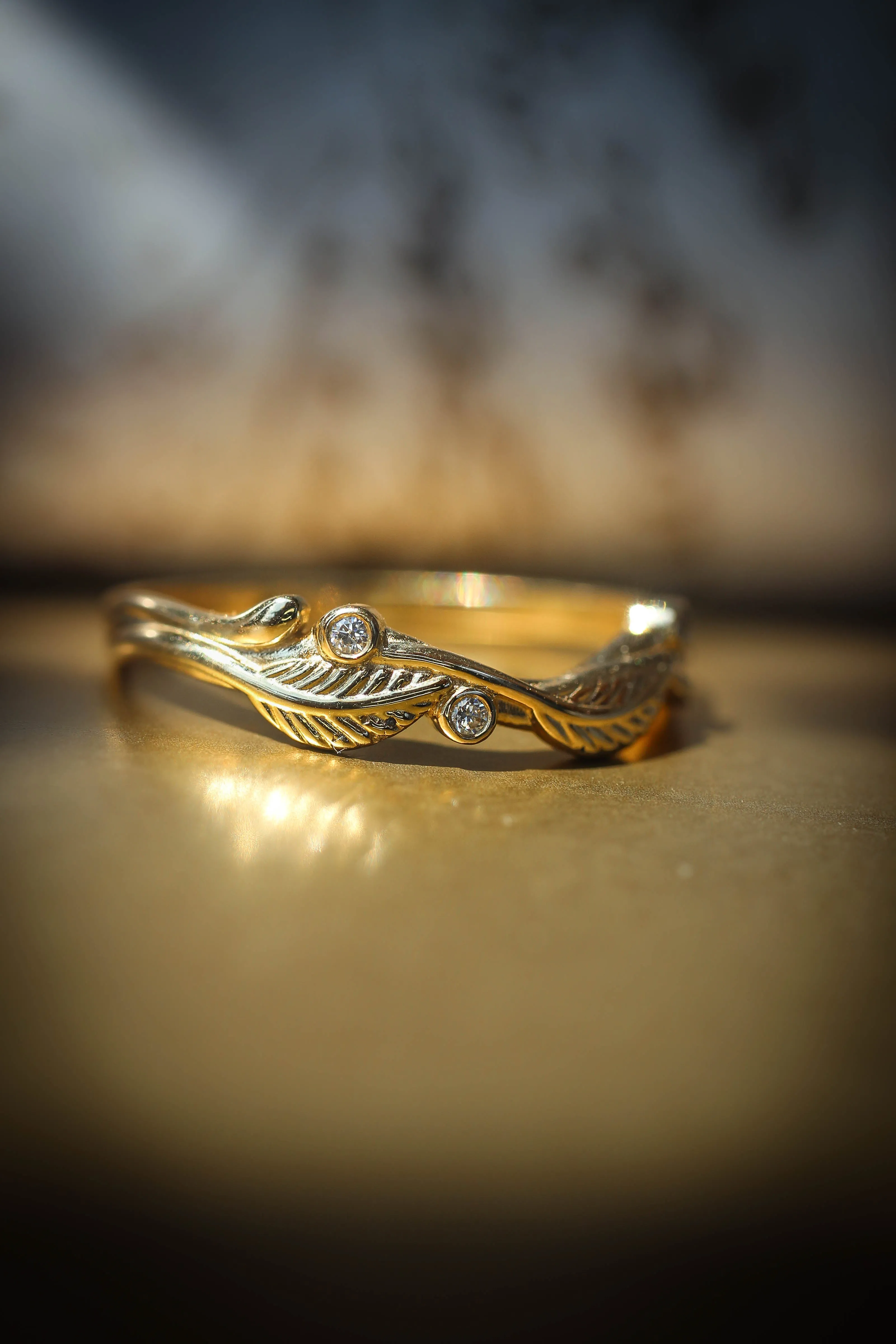 Bridal ring set with moissanites or diamonds / Azalea