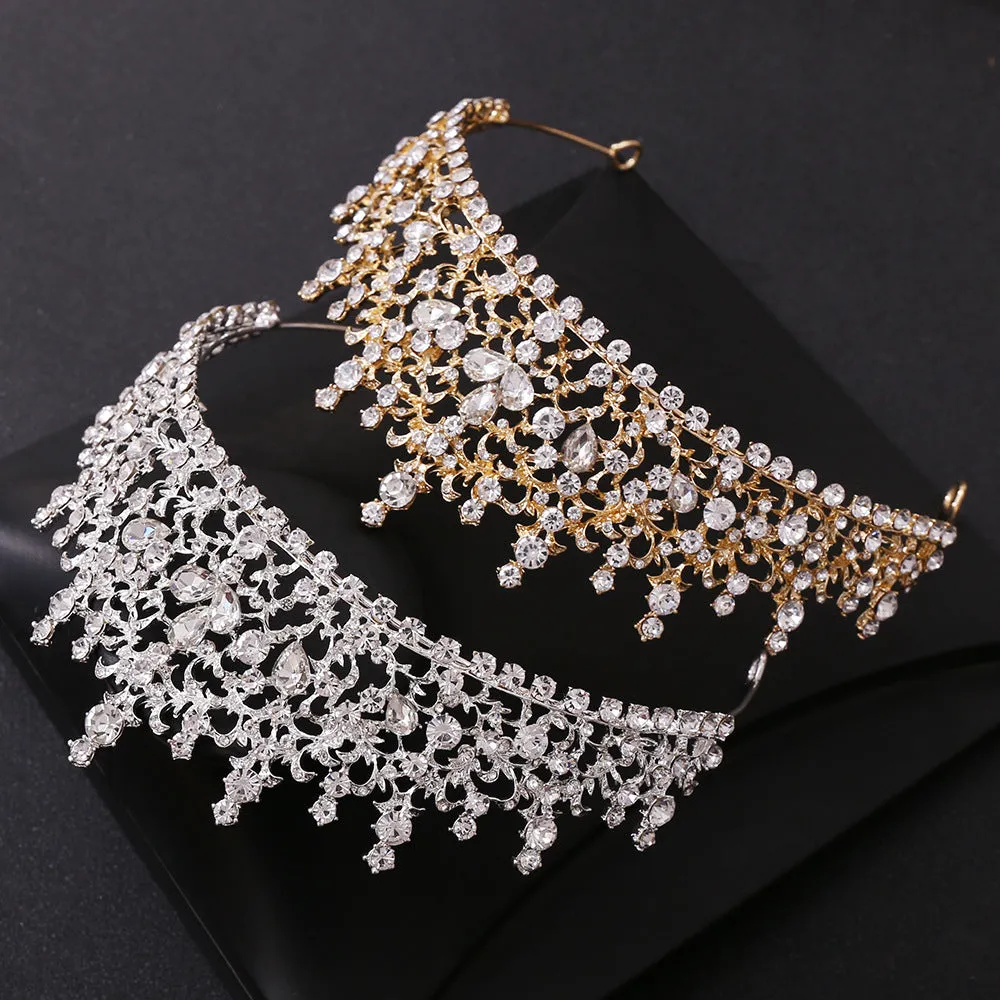 Bridal Tiara Baroque Rhinestone Crown Internet Celebrity Wedding Dress Wedding Adult Birthday Princess Crown
