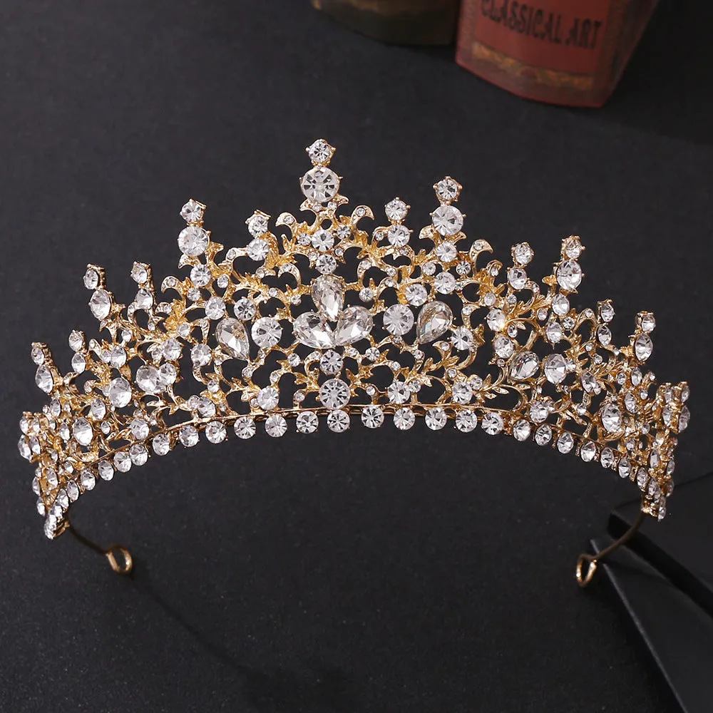 Bridal Tiara Baroque Rhinestone Crown Internet Celebrity Wedding Dress Wedding Adult Birthday Princess Crown
