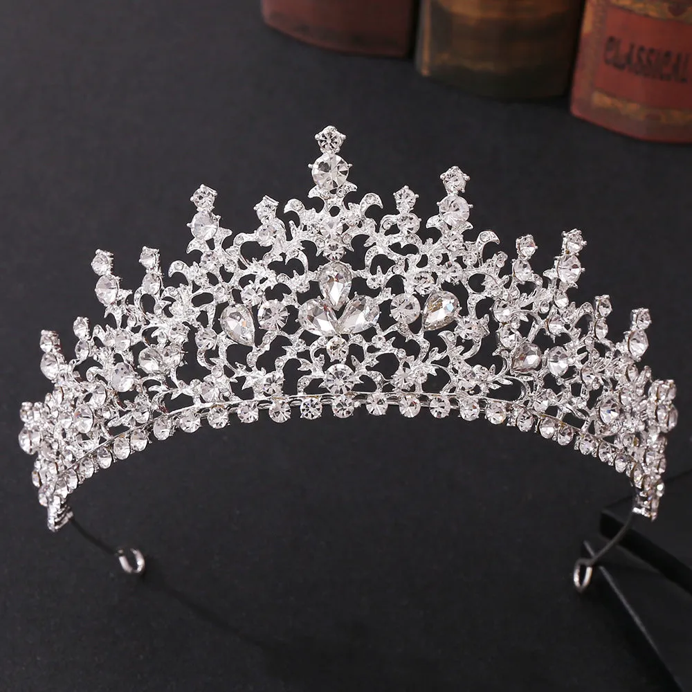 Bridal Tiara Baroque Rhinestone Crown Internet Celebrity Wedding Dress Wedding Adult Birthday Princess Crown
