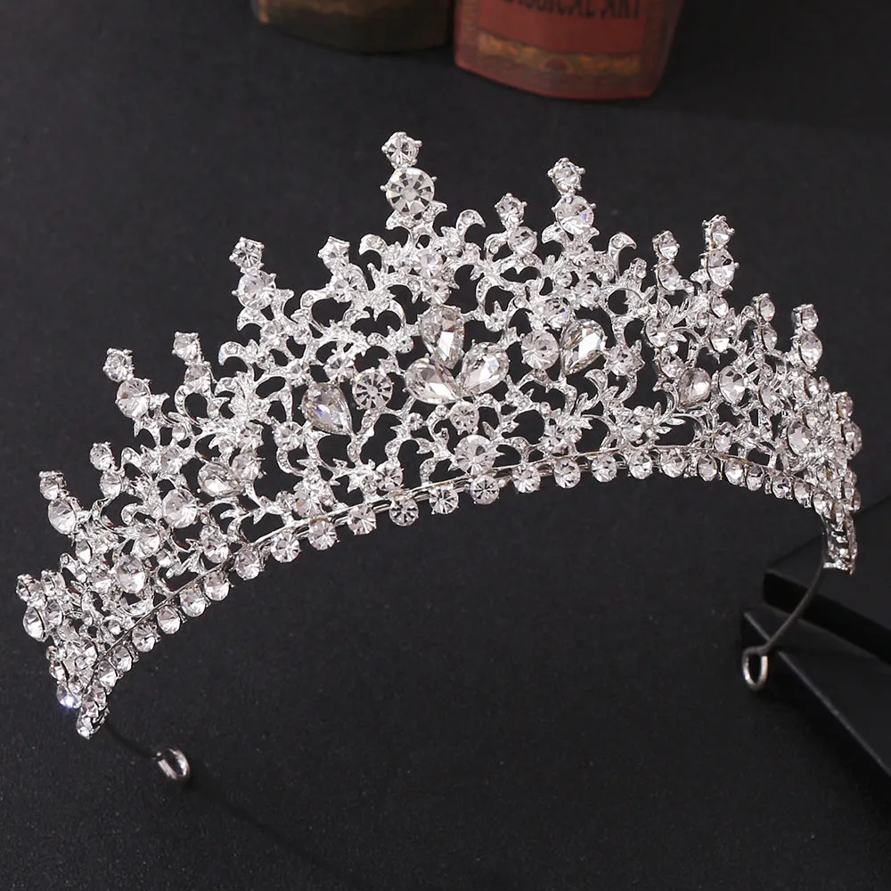 Bridal Tiara Baroque Rhinestone Crown Internet Celebrity Wedding Dress Wedding Adult Birthday Princess Crown