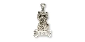 Cairn Terrier Pendant Jewelry Sterling Silver Handmade Dog Pendant CNWT5-NP