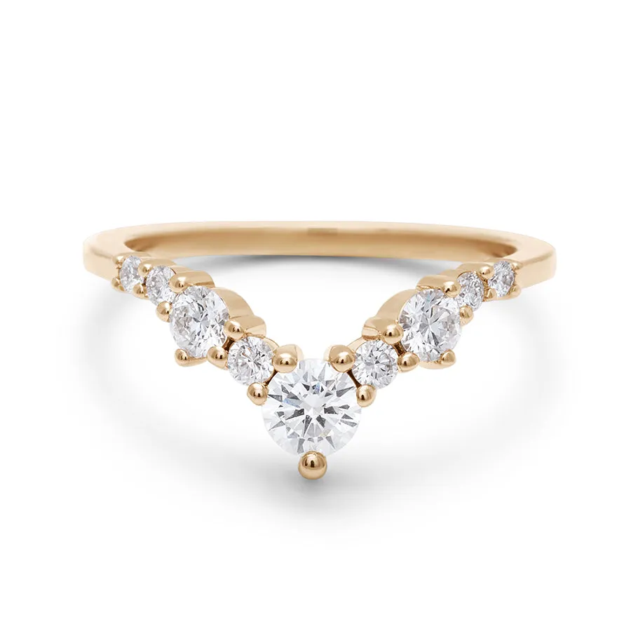 Celestine Tiara Band (Large) - 14k Gold & White Diamonds