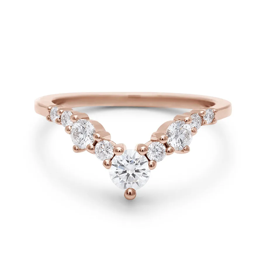 Celestine Tiara Band (Large) - 14k Gold & White Diamonds