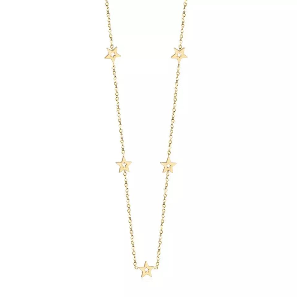 Circles or Stars Stainless Steel Choker Necklace