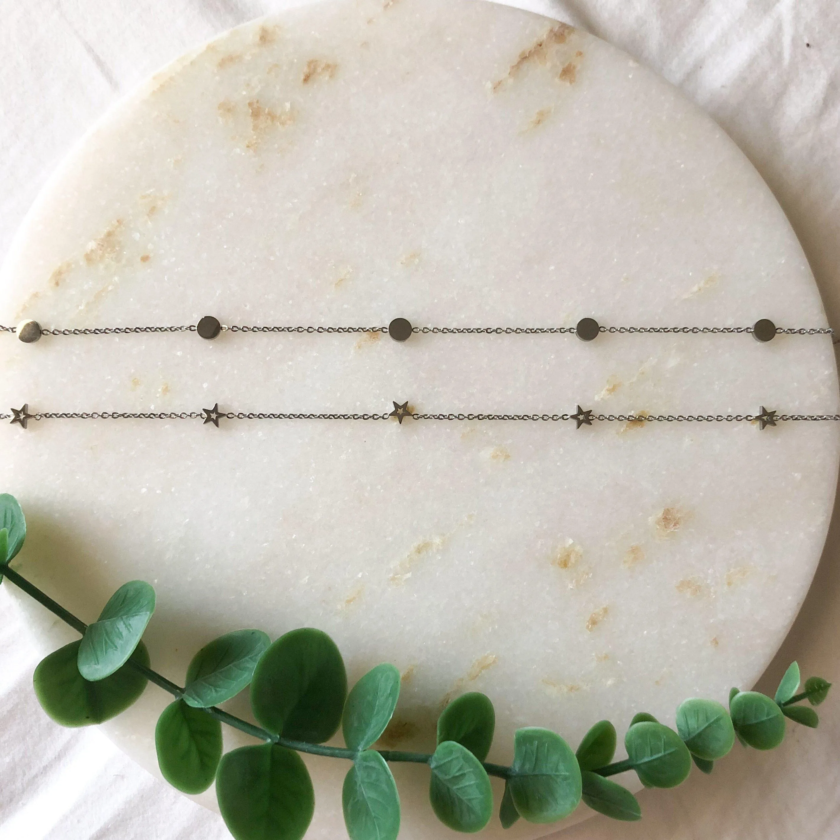 Circles or Stars Stainless Steel Choker Necklace