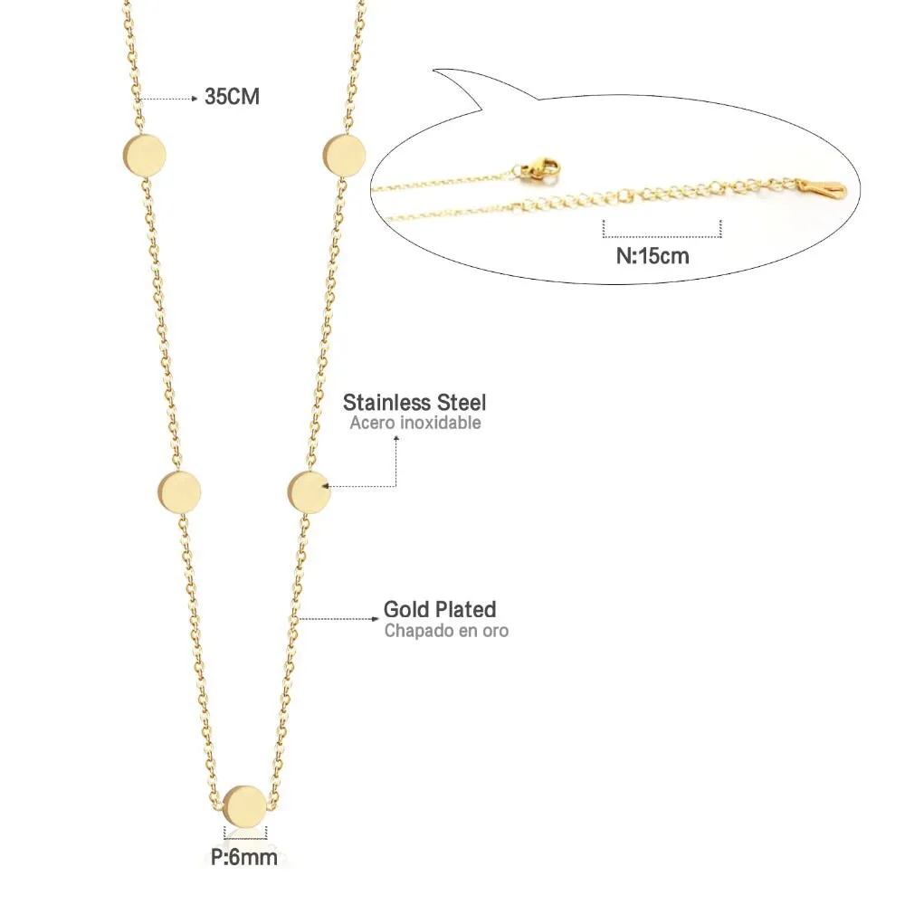 Circles or Stars Stainless Steel Choker Necklace