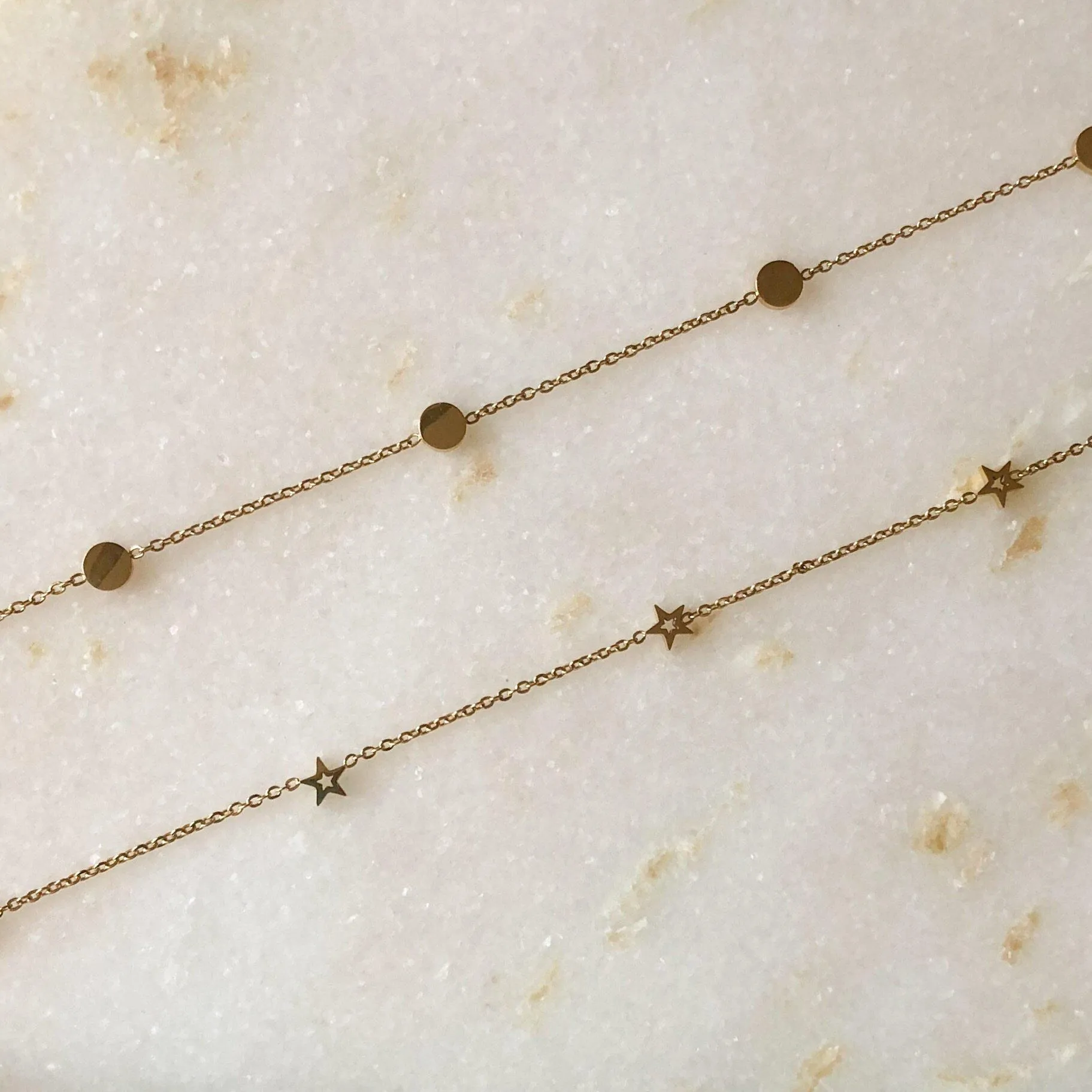 Circles or Stars Stainless Steel Choker Necklace