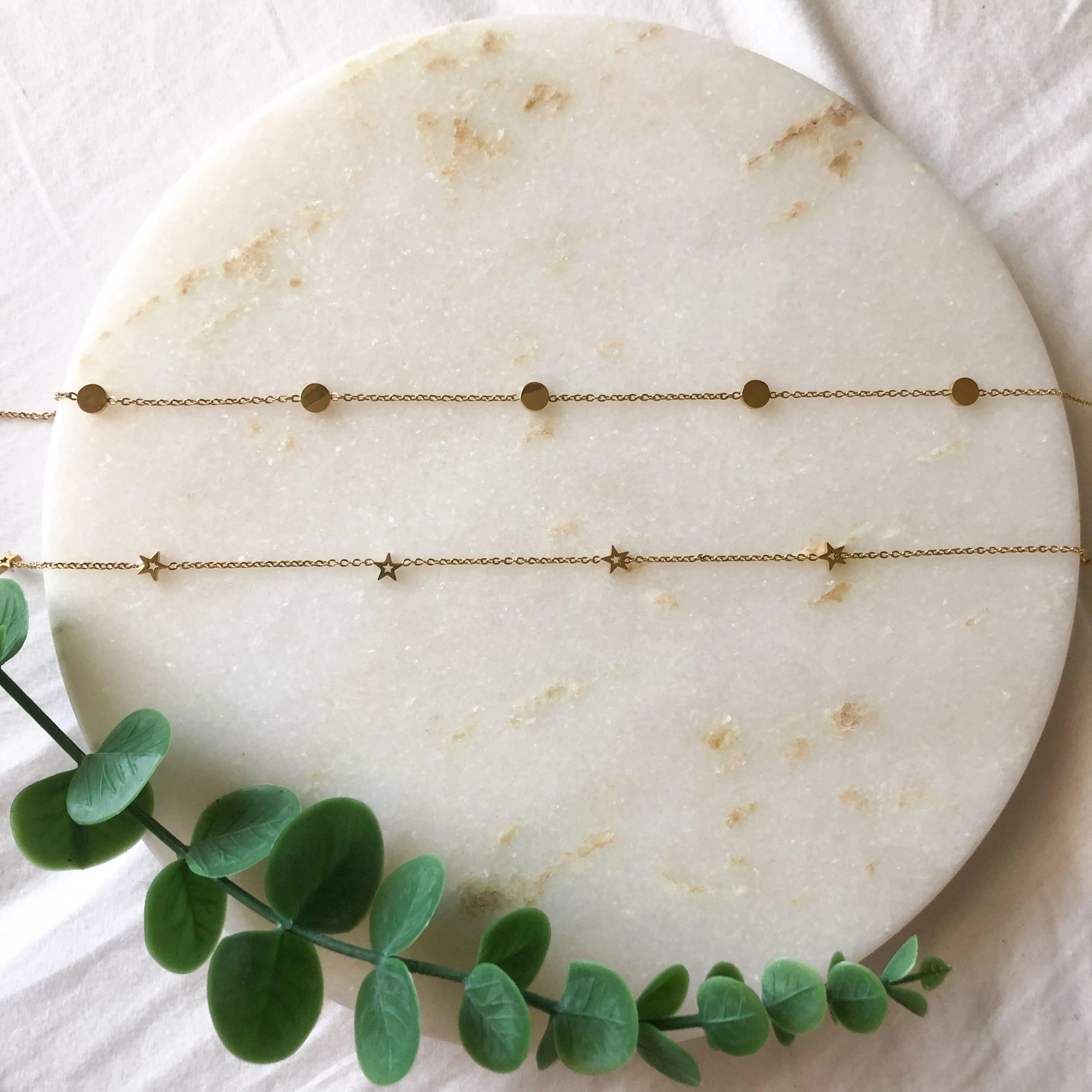 Circles or Stars Stainless Steel Choker Necklace