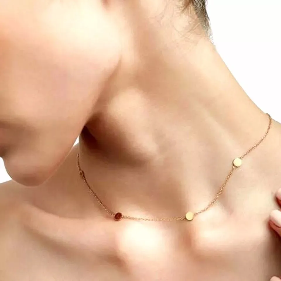 Circles or Stars Stainless Steel Choker Necklace