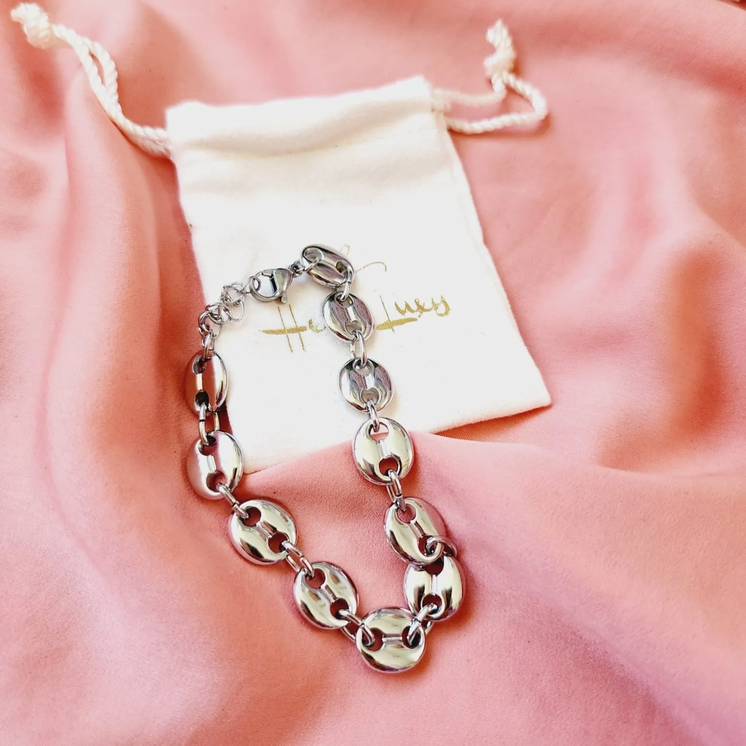 Coffee Lover Silver Bracelet