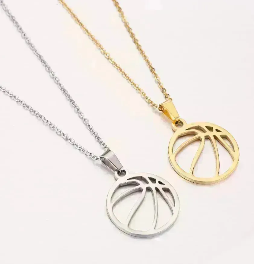 Games stainless steel volleyball necklace for men and women