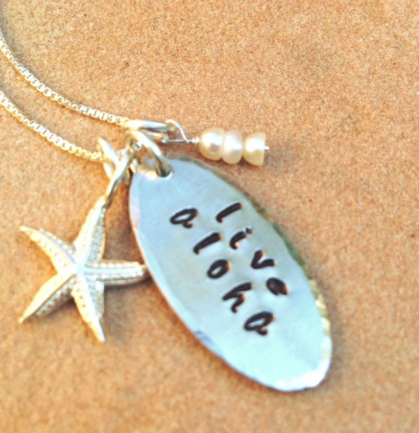 Live Aloha Necklace, Hawaiian Jewelry, Natashaaloha Jewelry, Hawaiian Necklace, Halau Necklace