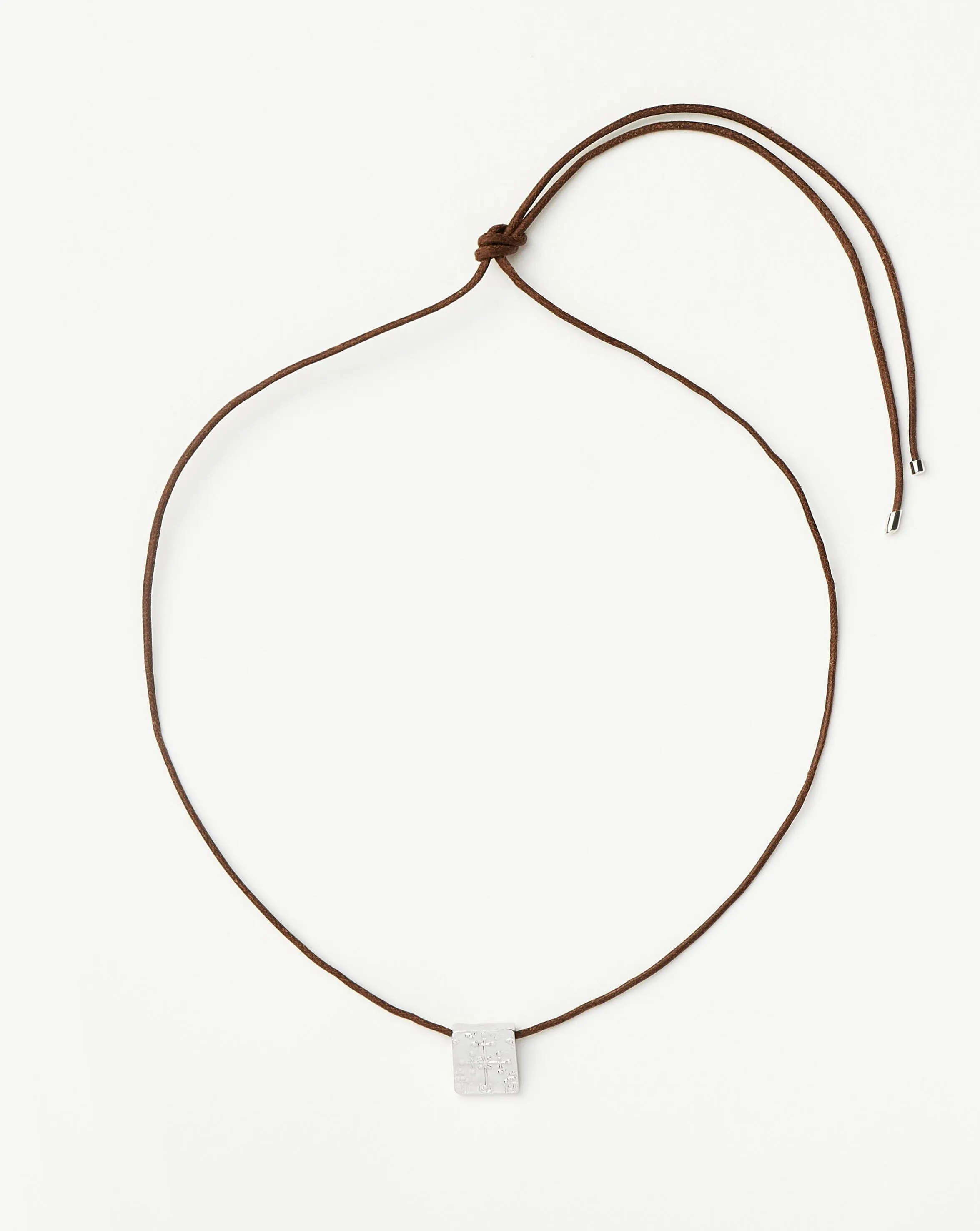 Lucy Williams Byzantine Coin Cord Necklace | Sterling Silver