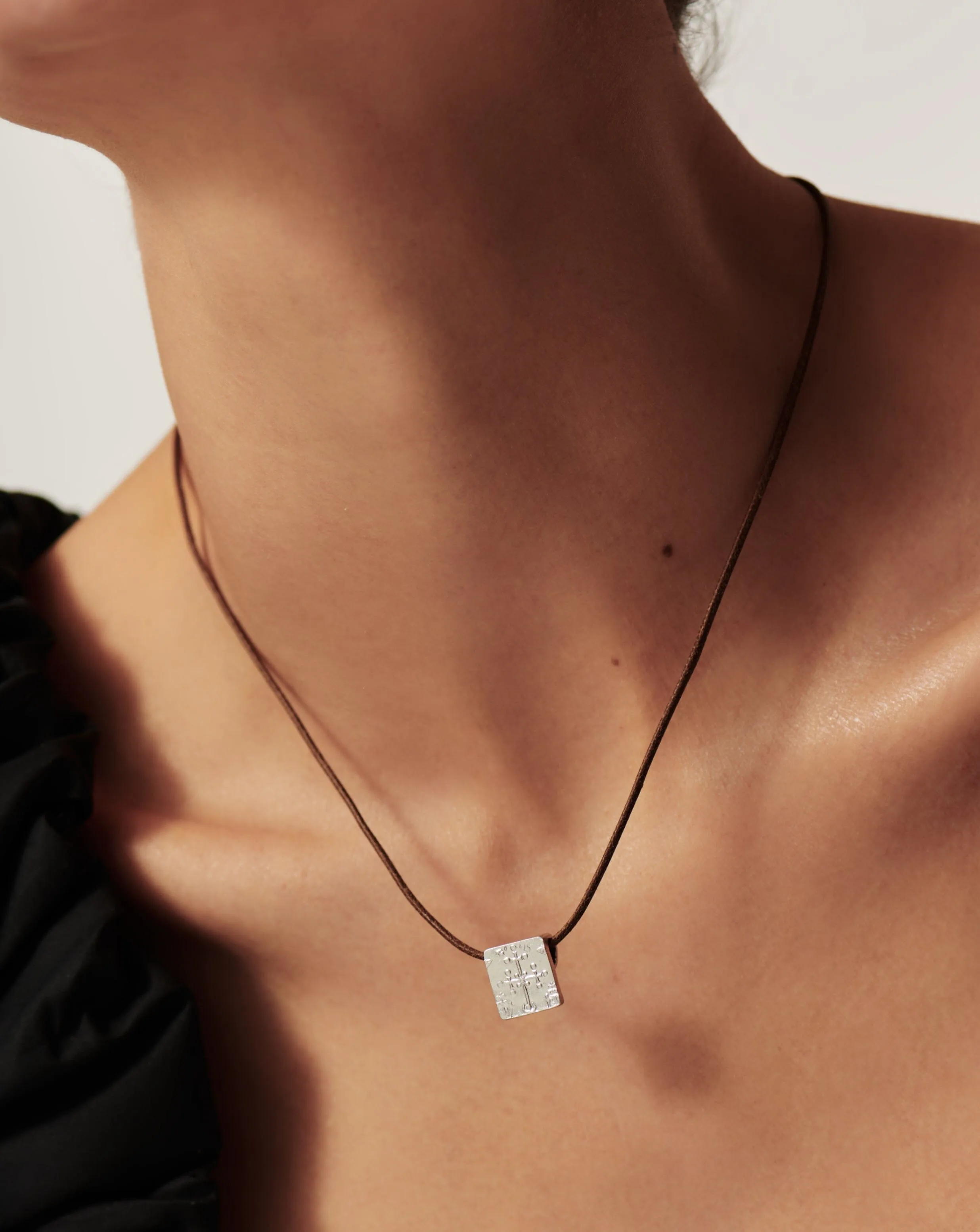 Lucy Williams Byzantine Coin Cord Necklace | Sterling Silver