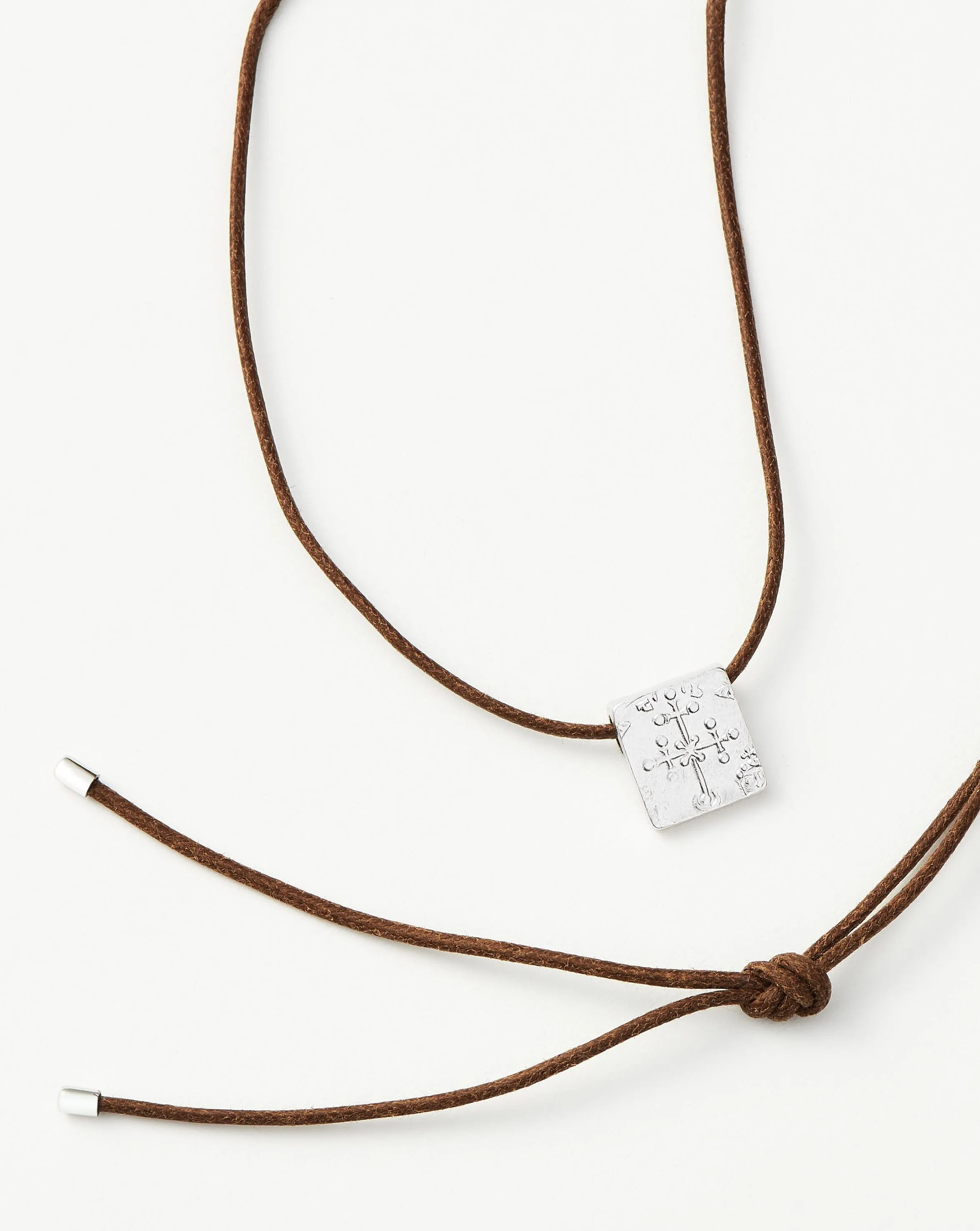 Lucy Williams Byzantine Coin Cord Necklace | Sterling Silver