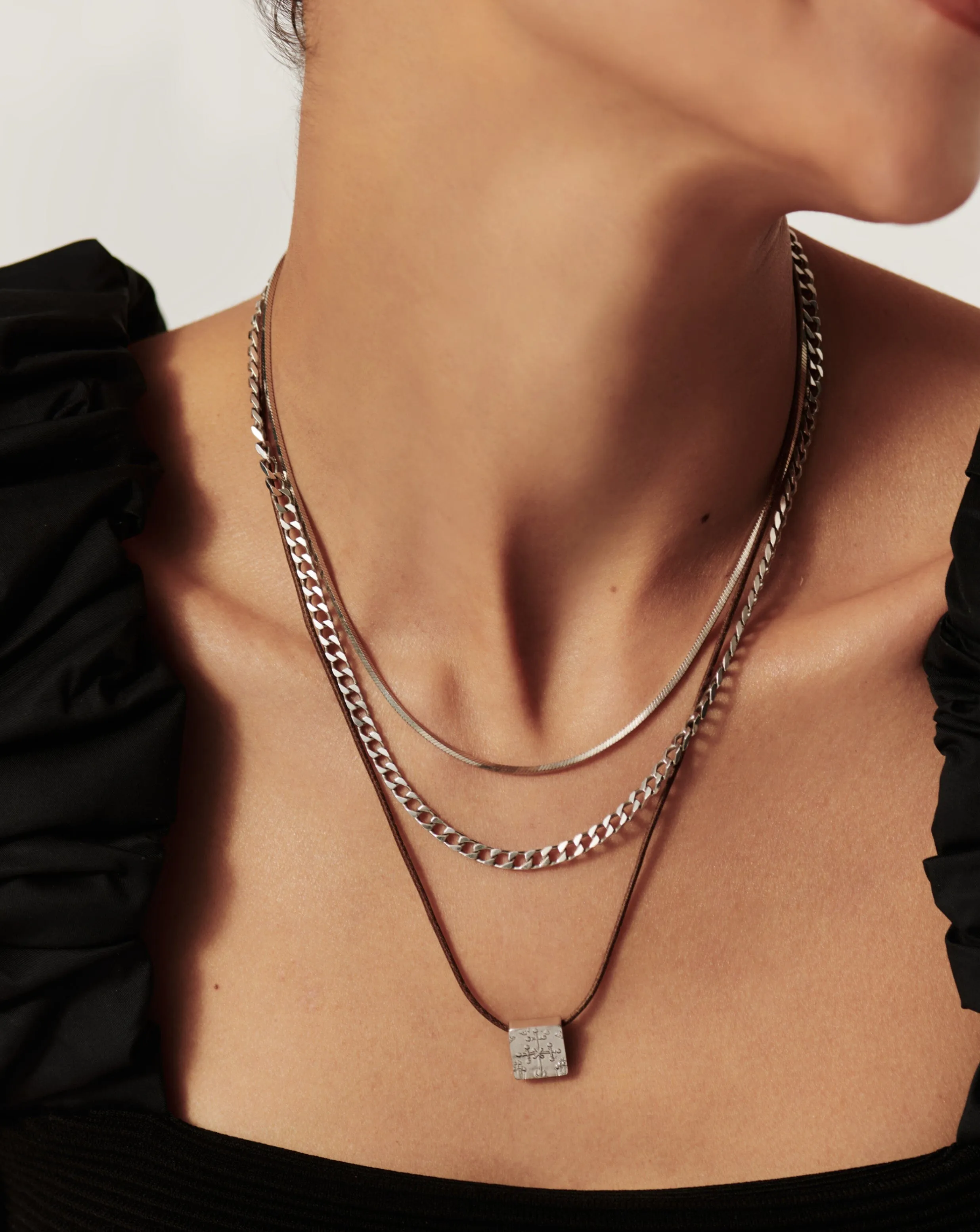 Lucy Williams Byzantine Coin Cord Necklace | Sterling Silver