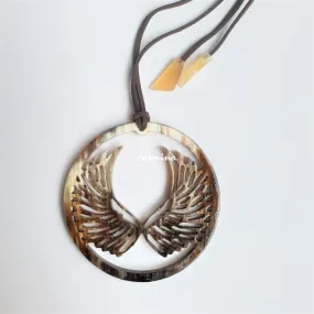 Natural Handmade Buffalo Horn Pendant J18278, Enhanced Value for Women