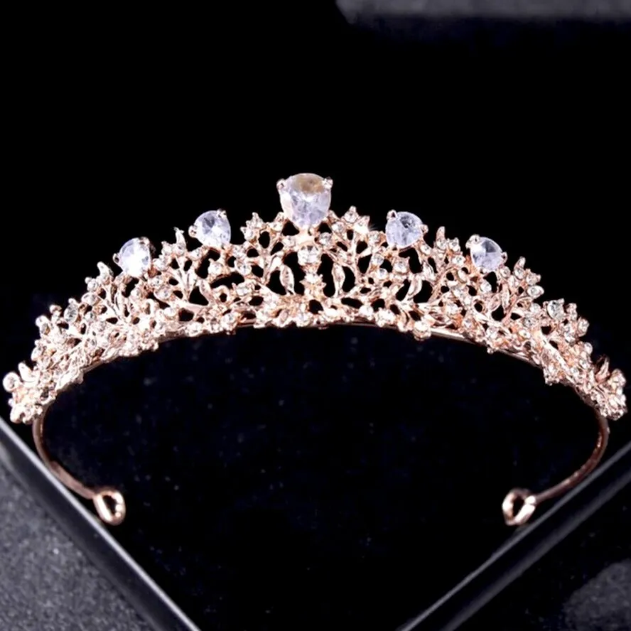 "Brianna" - Wedding Cubic Zirconia Tiara - Available in Silver, Rose Gold and Yellow Gold