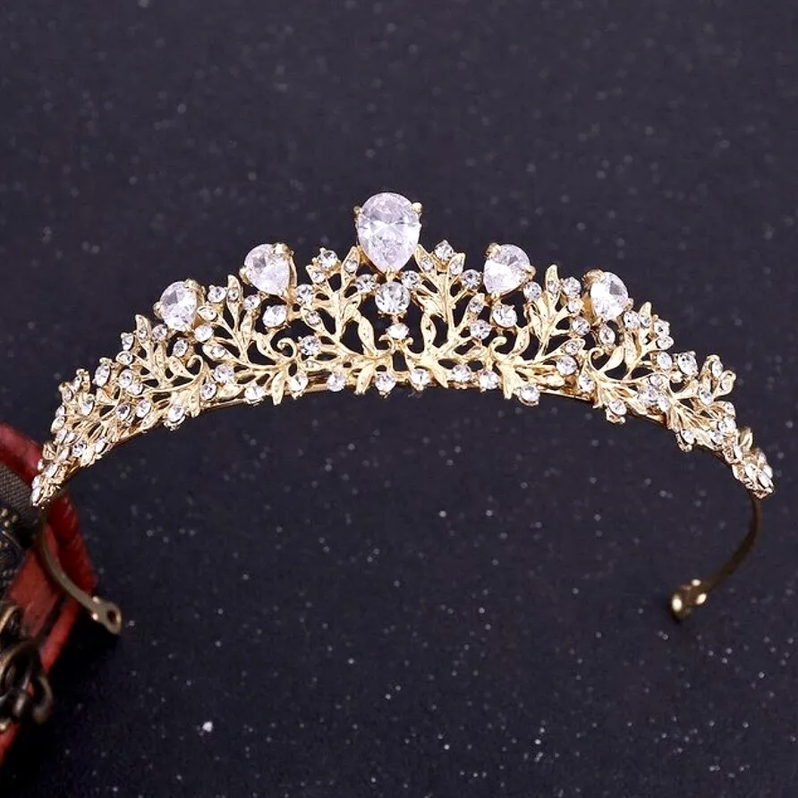 "Brianna" - Wedding Cubic Zirconia Tiara - Available in Silver, Rose Gold and Yellow Gold