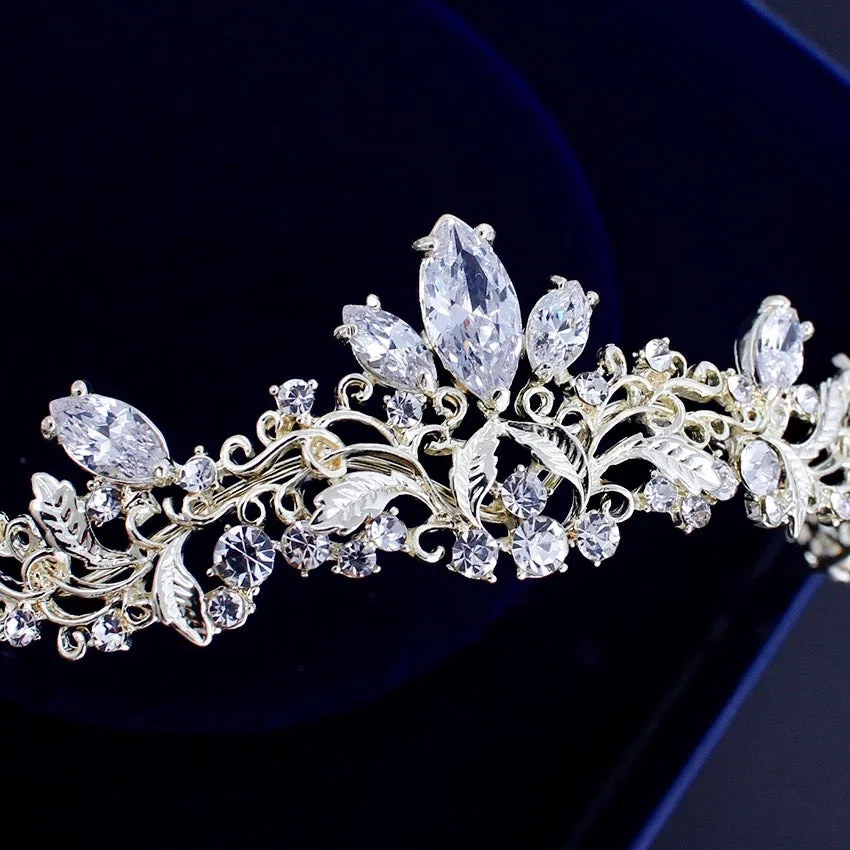 "Callie" - Gold Crystal Bridal Tiara