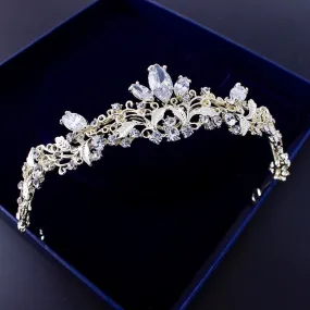 "Callie" - Gold Crystal Bridal Tiara