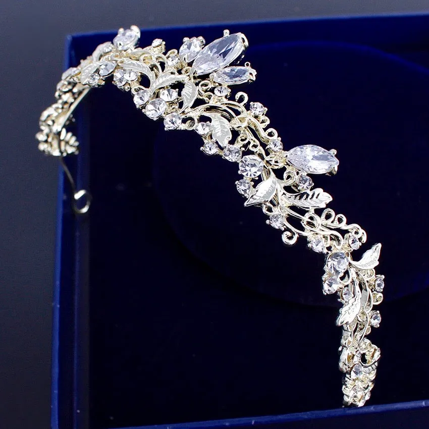 "Callie" - Gold Crystal Bridal Tiara