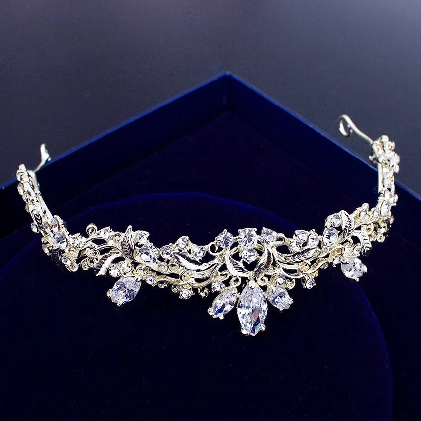 "Callie" - Gold Crystal Bridal Tiara