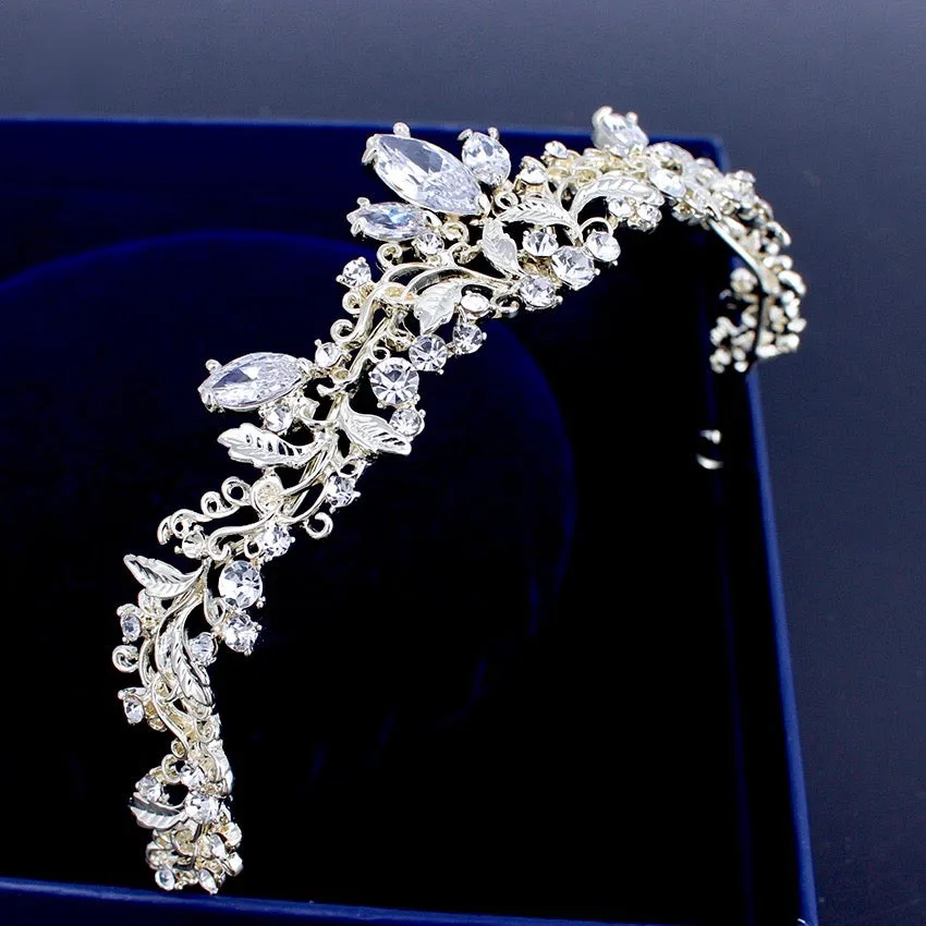 "Callie" - Gold Crystal Bridal Tiara