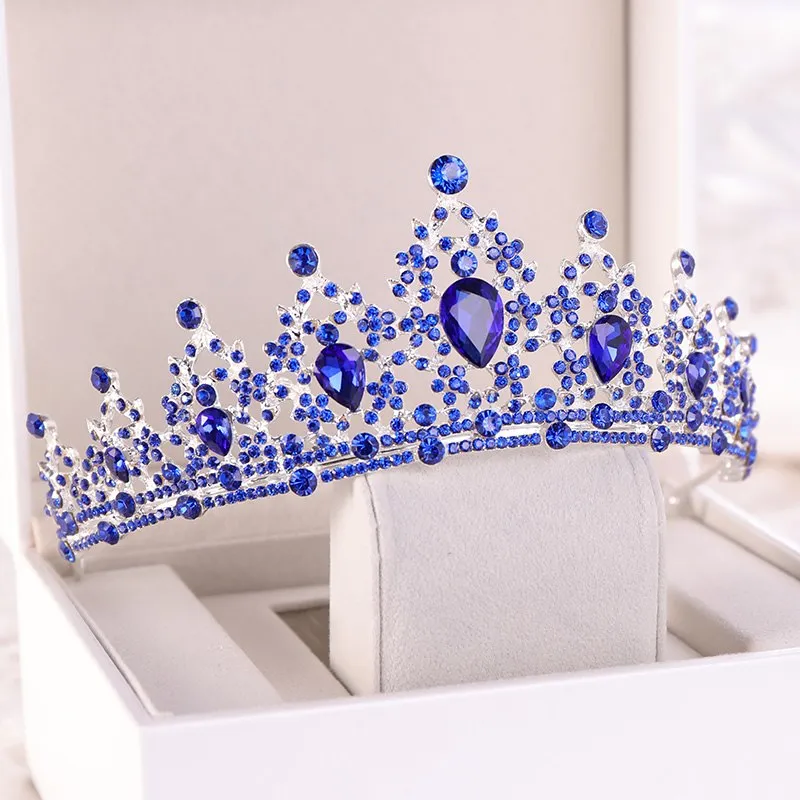 "Camryn" - Blue Crystal Bridal Tiara
