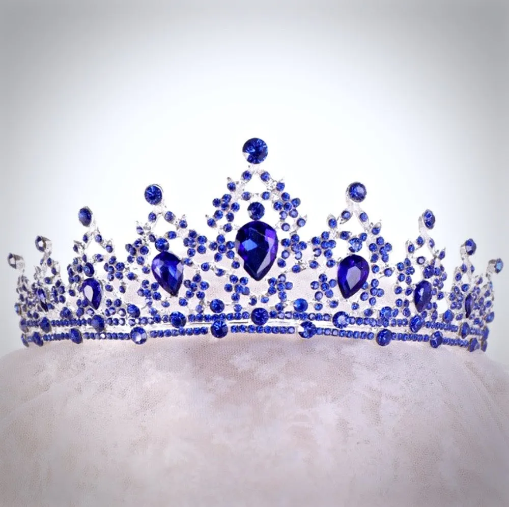 "Camryn" - Blue Crystal Bridal Tiara