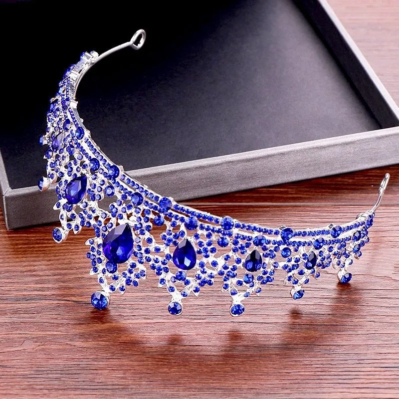 "Camryn" - Blue Crystal Bridal Tiara