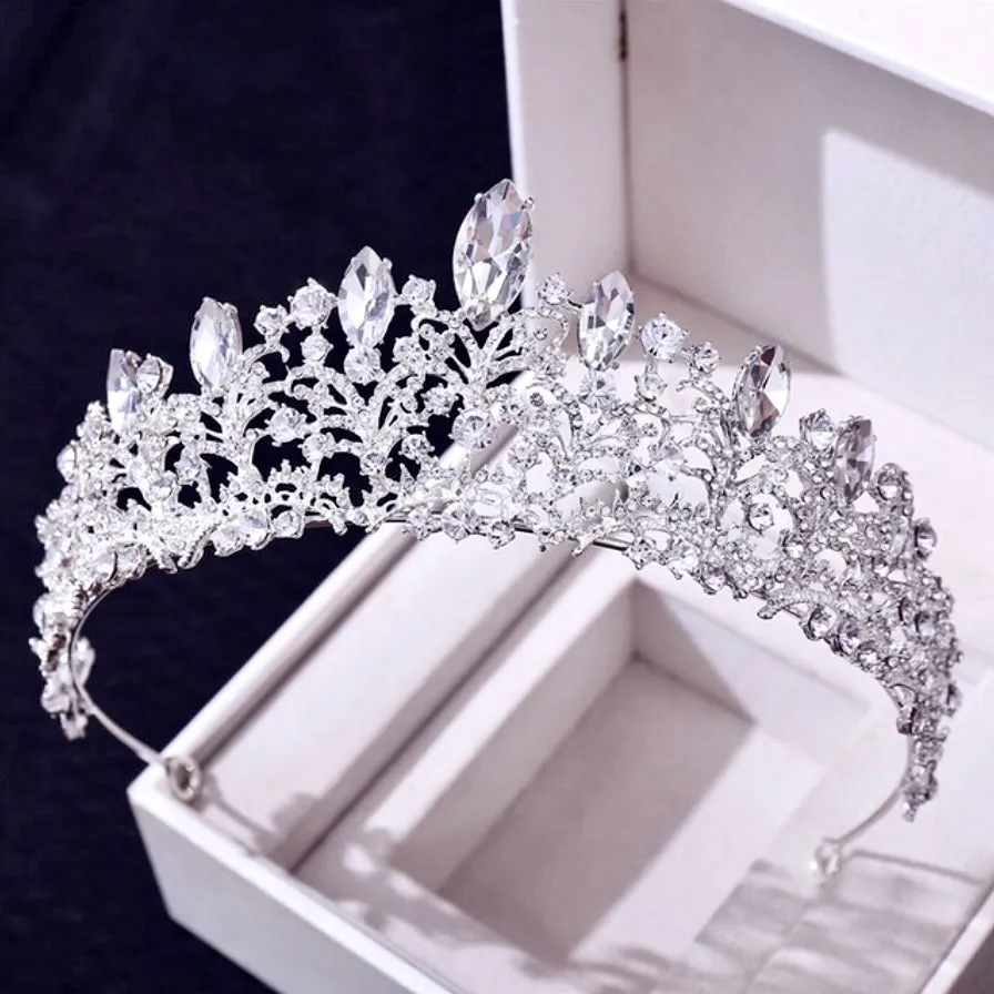 "Elowen" - Victorian Gothic Bridal Tiara - Available in Rose Gold, Silver and Yellow Gold