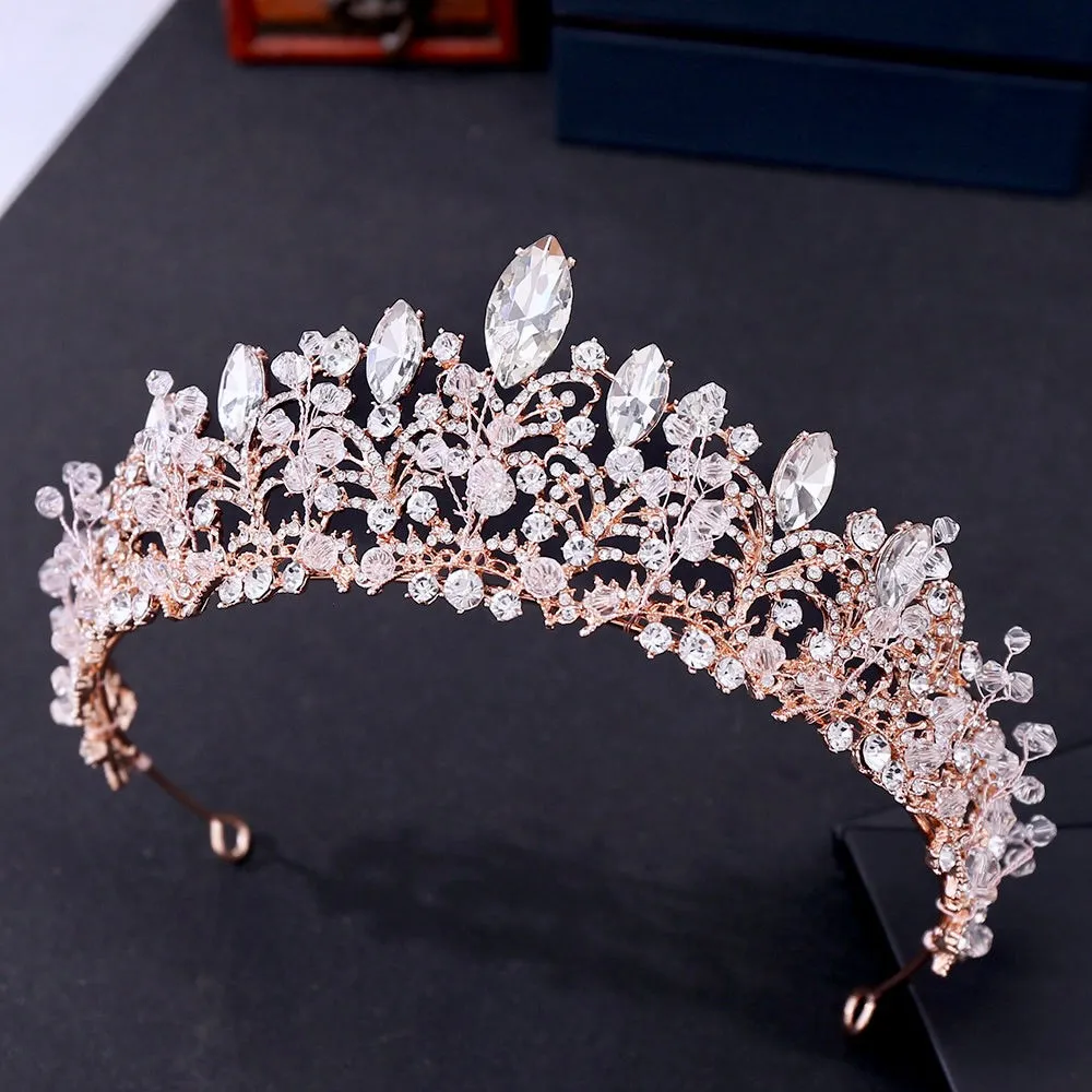 "Elowen" - Victorian Gothic Bridal Tiara - Available in Rose Gold, Silver and Yellow Gold