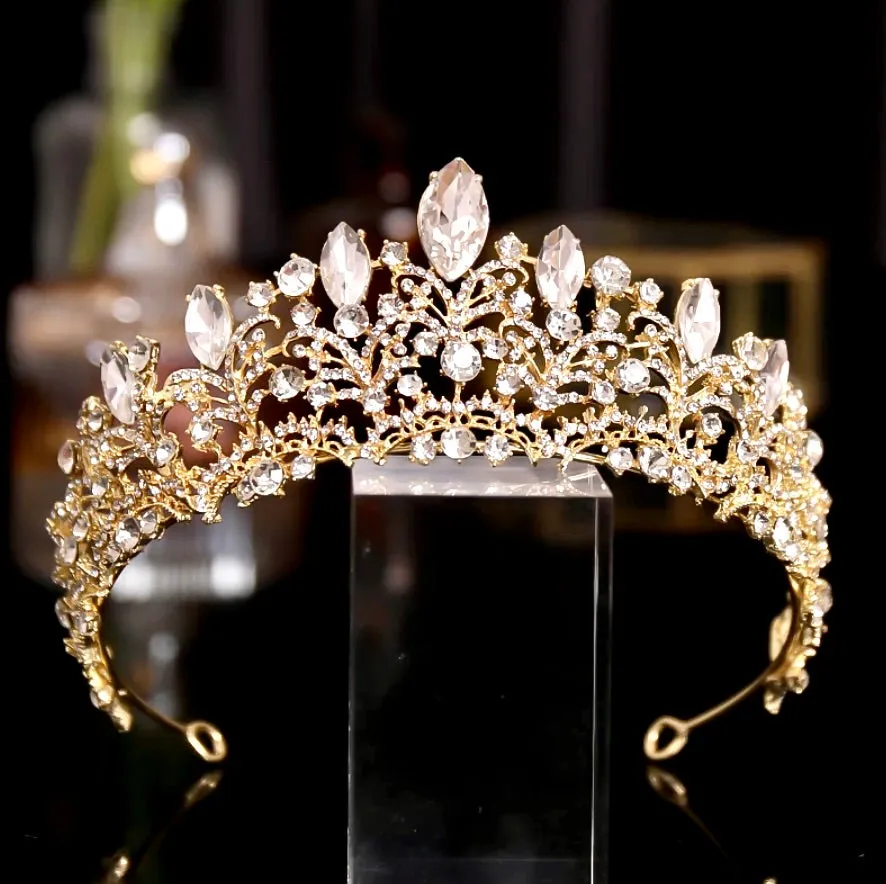 "Elowen" - Victorian Gothic Bridal Tiara - Available in Rose Gold, Silver and Yellow Gold