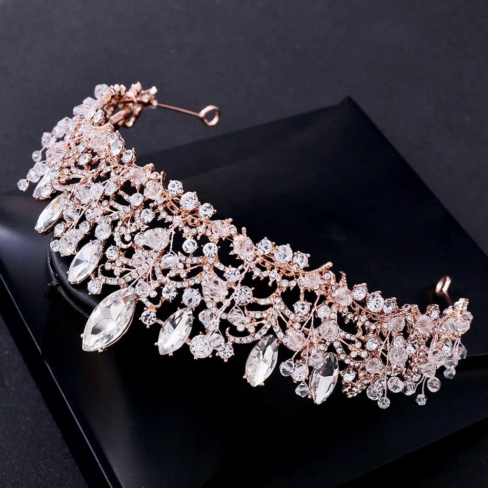 "Elowen" - Victorian Gothic Bridal Tiara - Available in Rose Gold, Silver and Yellow Gold