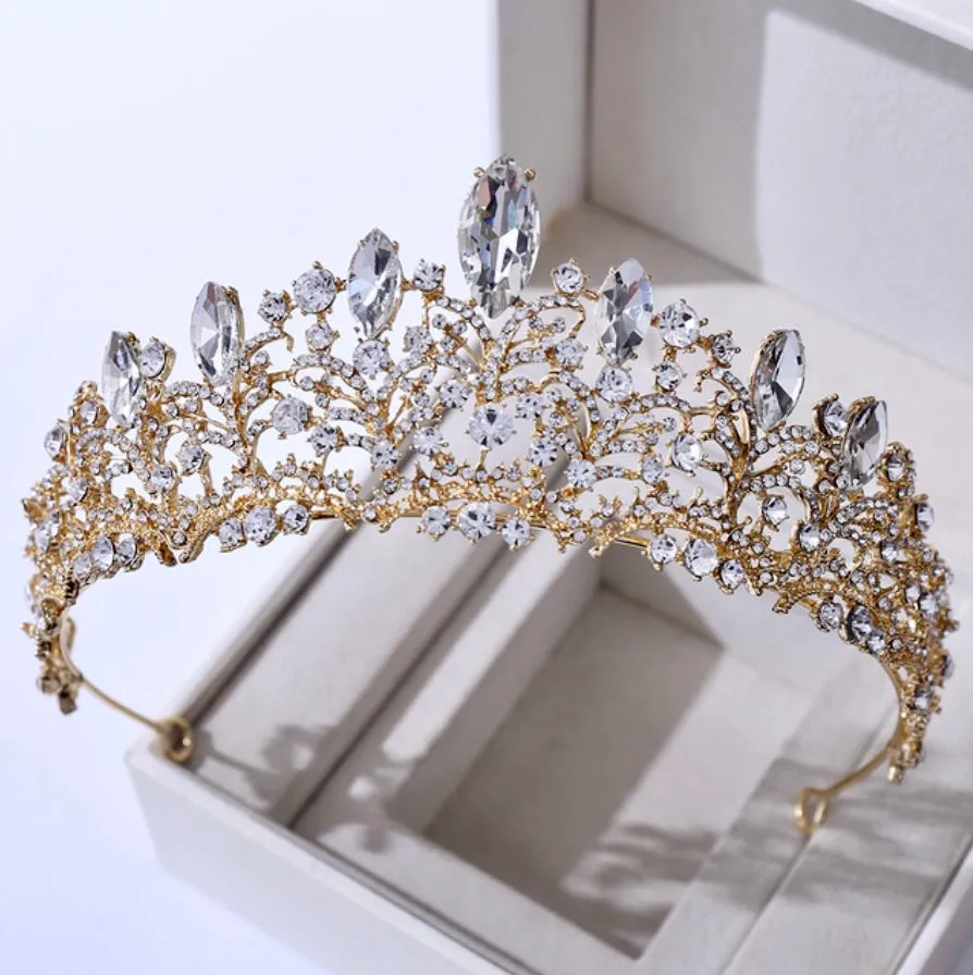 "Elowen" - Victorian Gothic Bridal Tiara - Available in Rose Gold, Silver and Yellow Gold