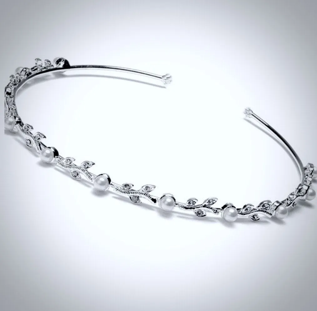 "Gigi" - Pearl and Crystal Bridal Headband